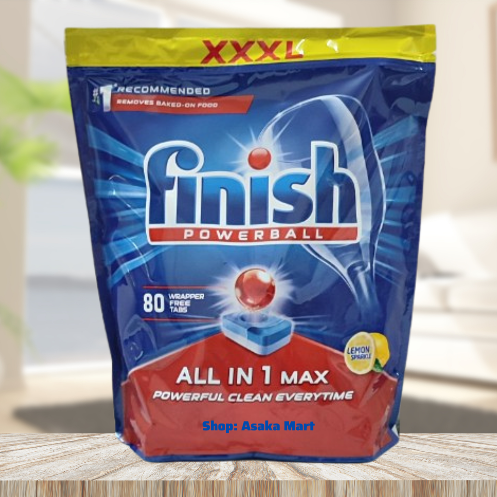 Viên rửa bát Finish All in 1 max hương Chanh 80 viên finish all in one 10 in 1 dùng cho máy rửa bát