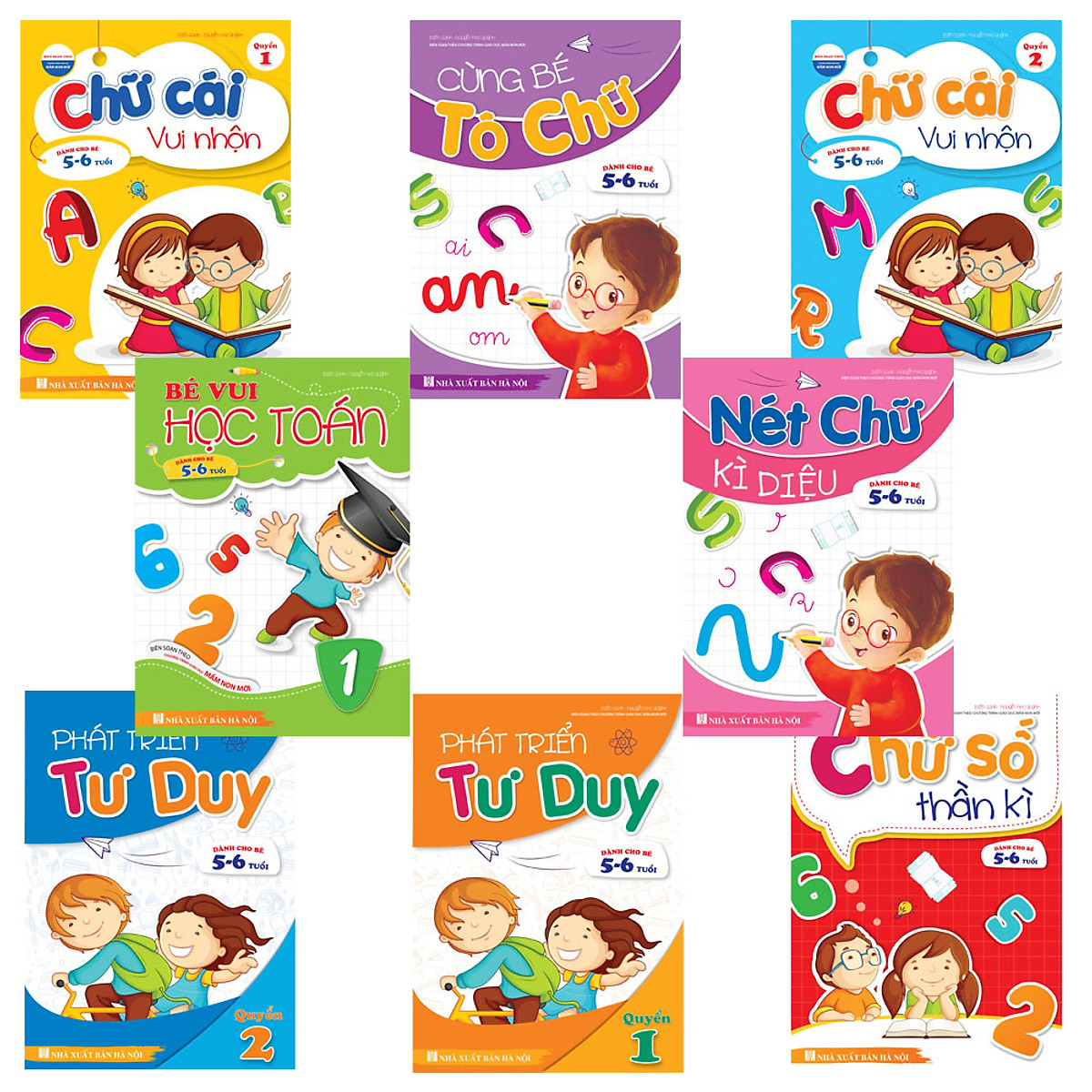 Combo 8 cuốn: bé học iq