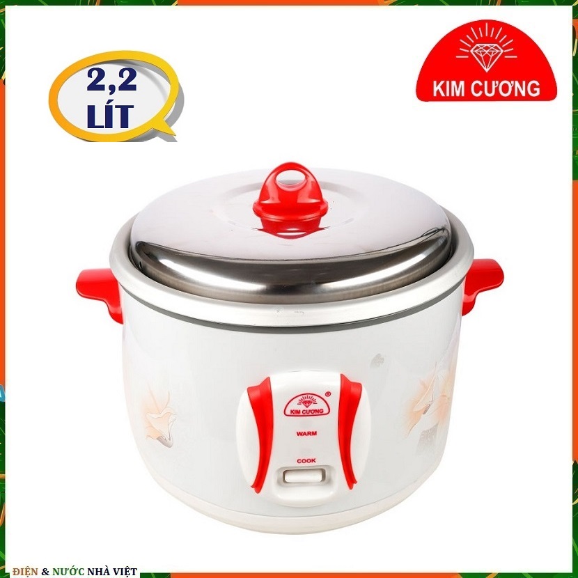 Nồi cơm điện tự động 2,2 lít kim cương 2,2l nắp rời
