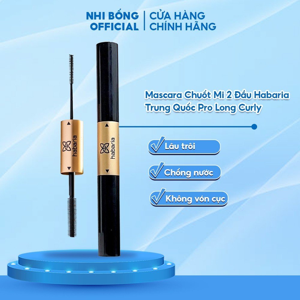 Mascara chuốt mi 2 đầu habaria trung quốc pro long curly siêu tiện lợi cho bờ mi hoàn hảo