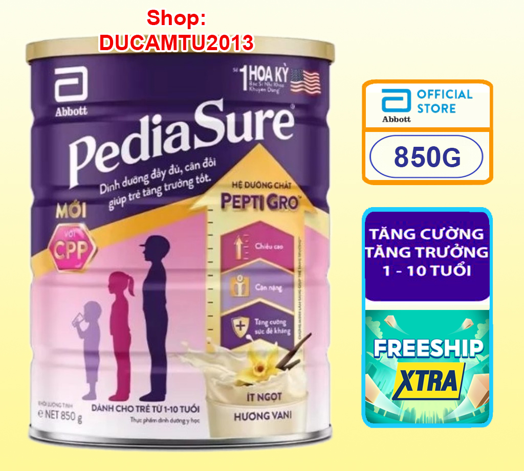 Sữa bột pediasure hương vani 850g hsd 8_2025
