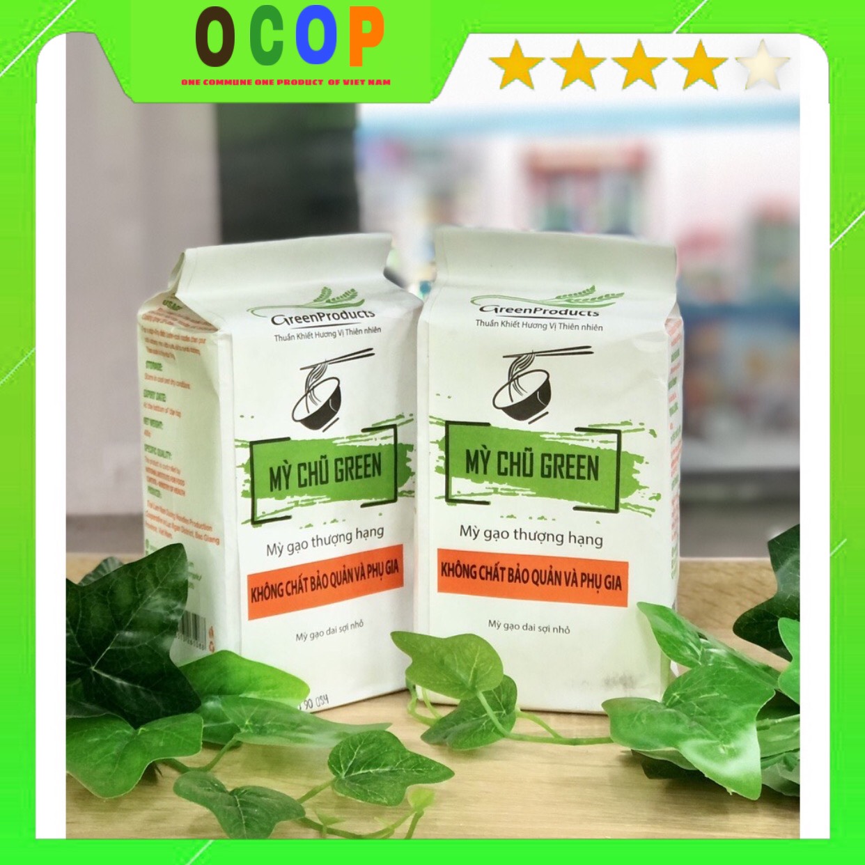 Mỳ chũ greenproducts - túi 400g - sản phẩm đạt ocop 4 sao