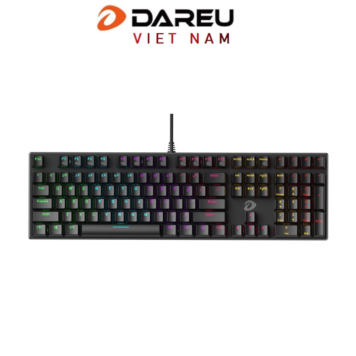 Bàn phím cơ Gaming DAREU EK810 Đen Black (MULTI-LED, Blue/ Brown/ Red D switch)
