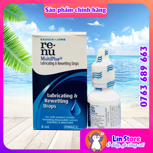 Dung dịch nhỏ mắt renu 8ml - êm dịu cho mắt