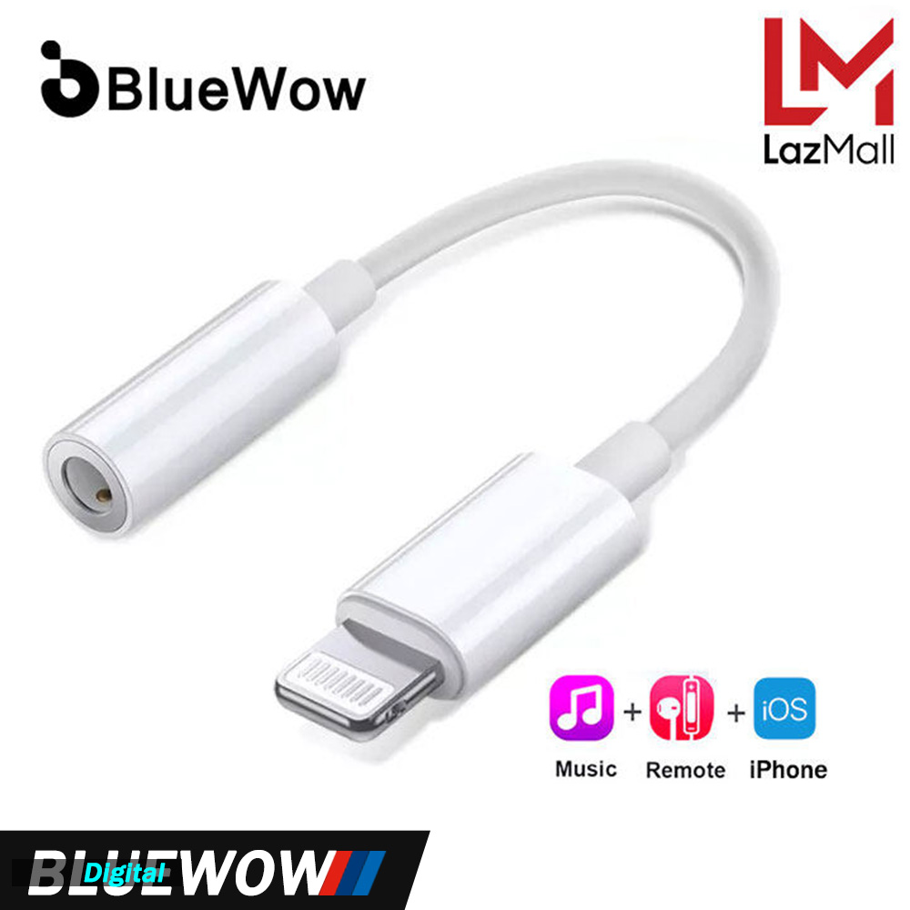 BlueWow Lightning to 3.5mm Headphone Jack Adapter for IOS iPhonCompatible