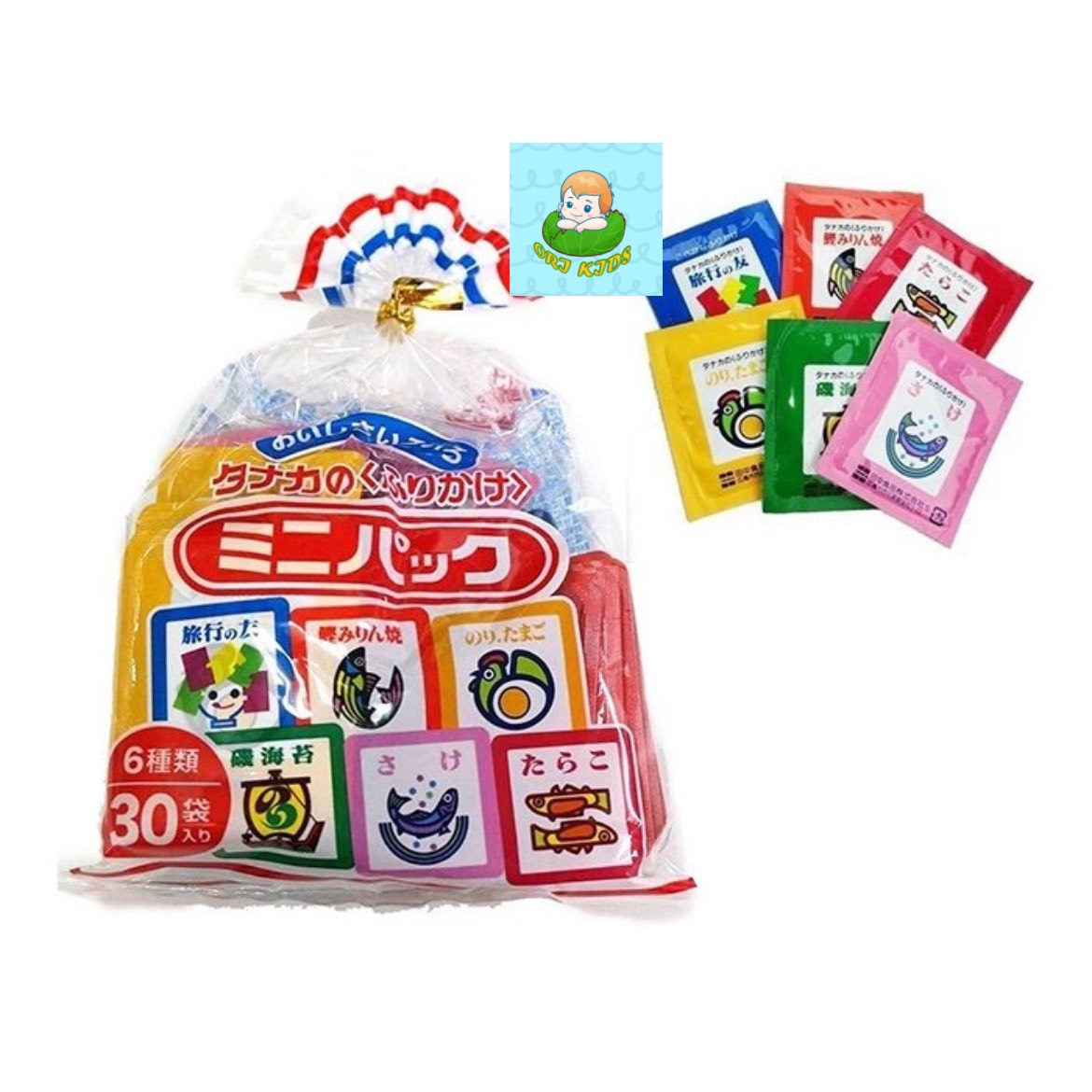 Đồ ăn cho trẻ em gia vị rắc cơm Tanaka Food 75g 30 gói gia vị trộn cơm cho bé nội địa Nhật - Orikids