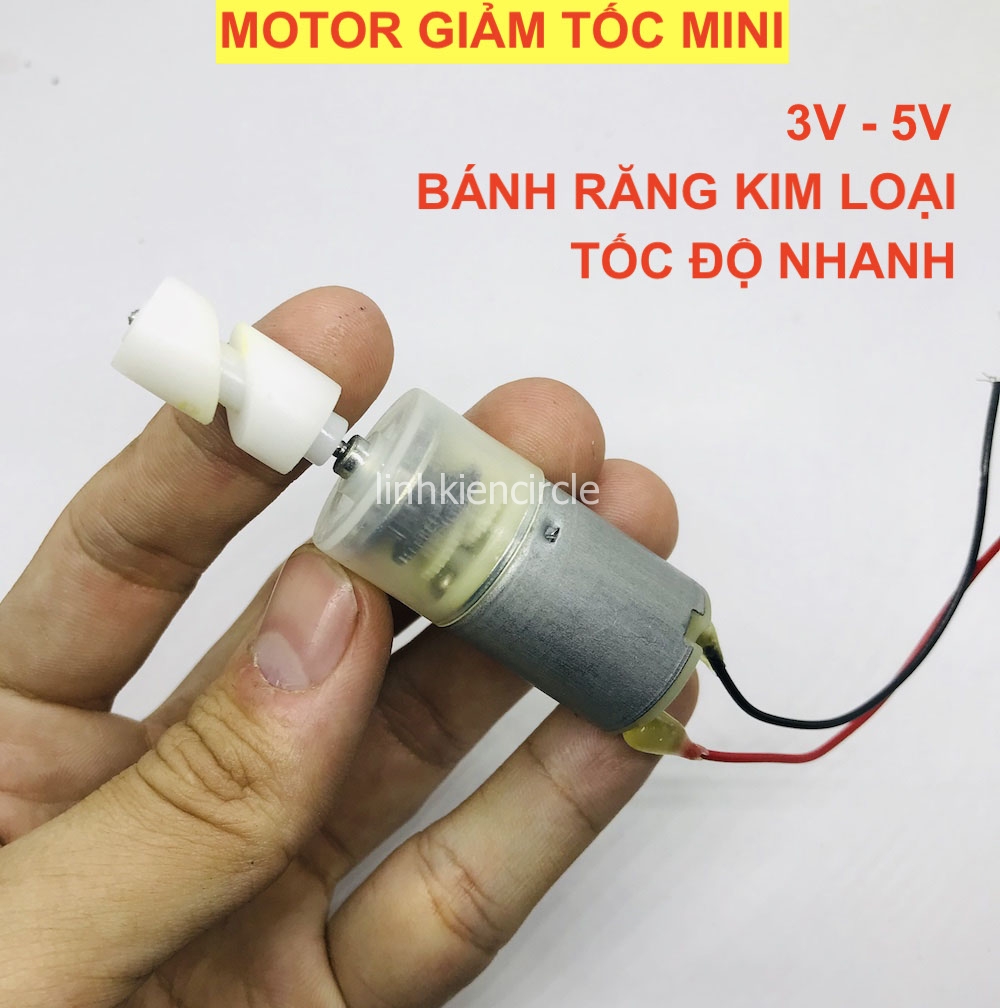 [HCM]Motor mô tơ giảm tốc mini 3v - 5v tốc độ nhanh bánh răng kim loại - KG0005