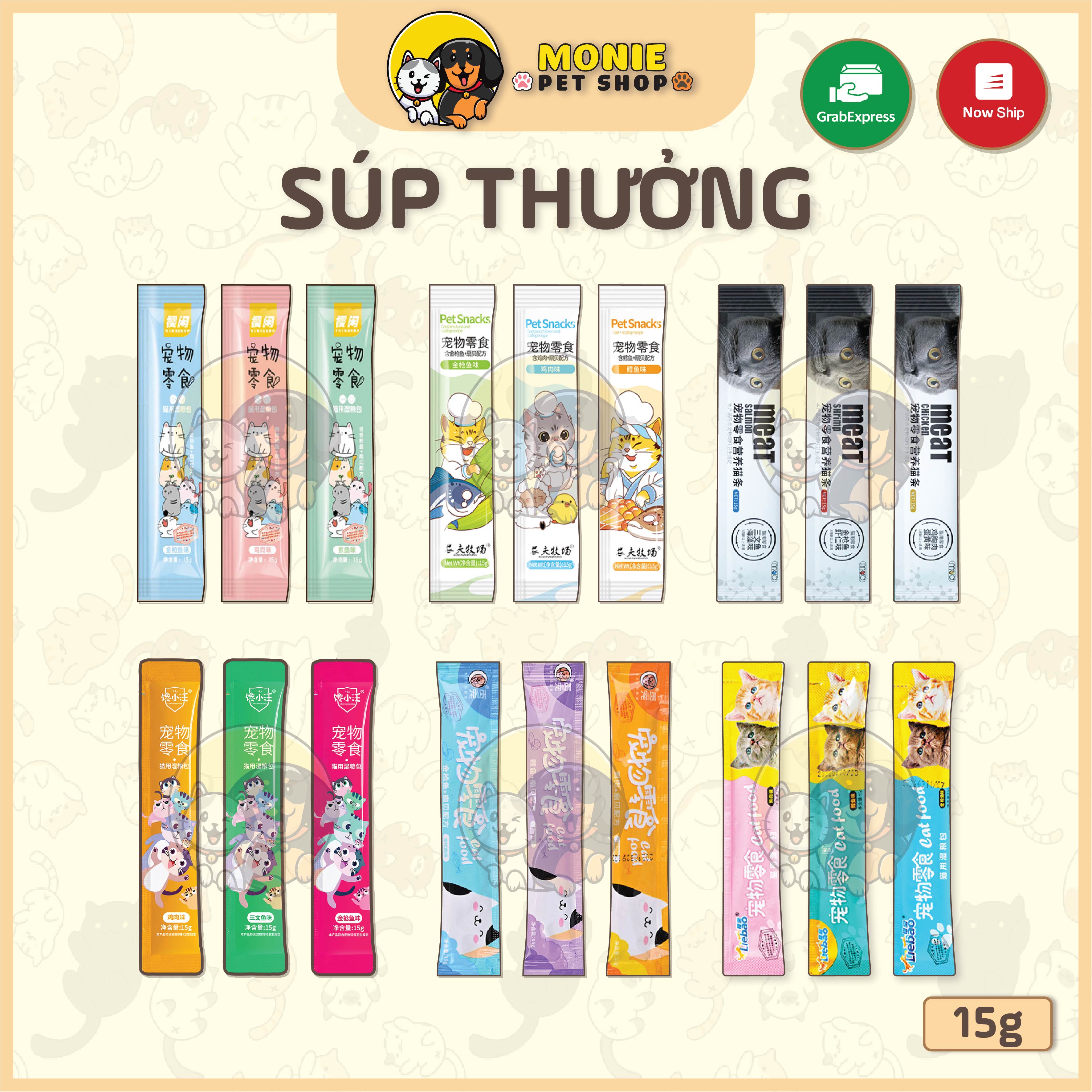 100 thanh Súp thưởng các loại cho mèo