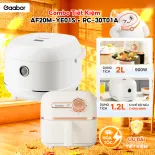 Combo 433 Nồi chiên không dầu mini 2L Gaabor AF20M-YE01S hẹn giờ 60 phút và nồi cơm điện cảm ứng 1.2L RC-30T01A 5 chế độ nấu hẹn giờ tùy chỉnh - Bảo hành 12 tháng 1 đổi 1