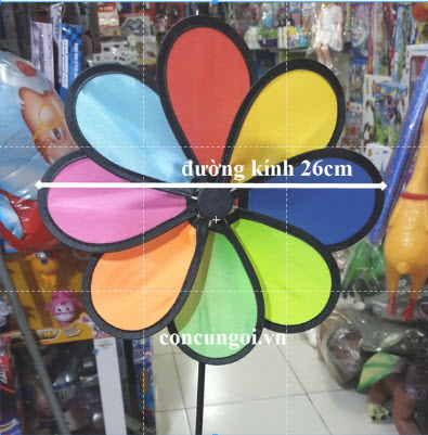 [HCM]chong chóng cầu vồng 8 cánh đường kính 26cm