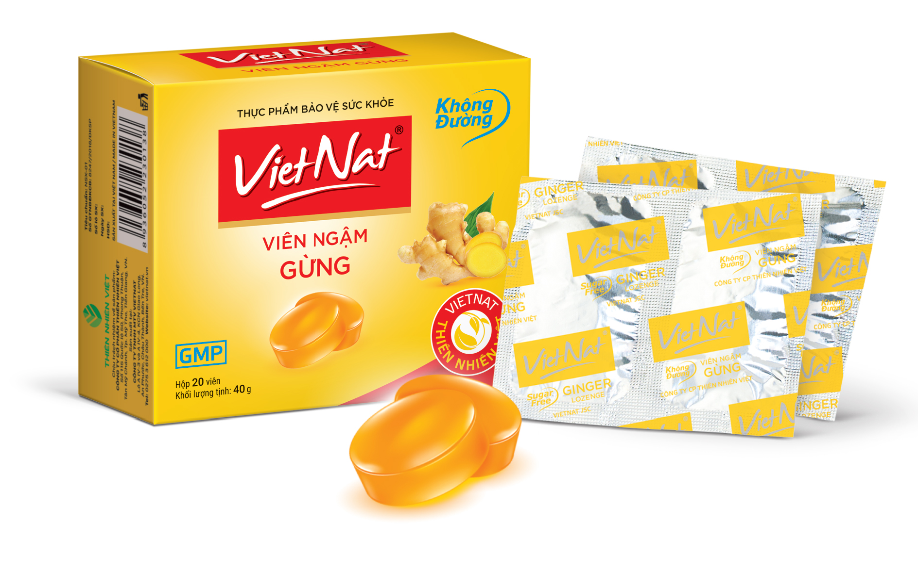 Kẹo gừng Vietnat không đường