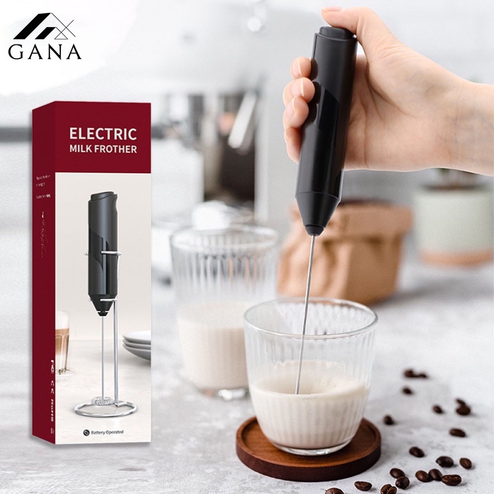 Máy đánh cà phê tạo bọt mini, máy đánh trứng mini cầm tay sử dụng pin cao cấp GANA