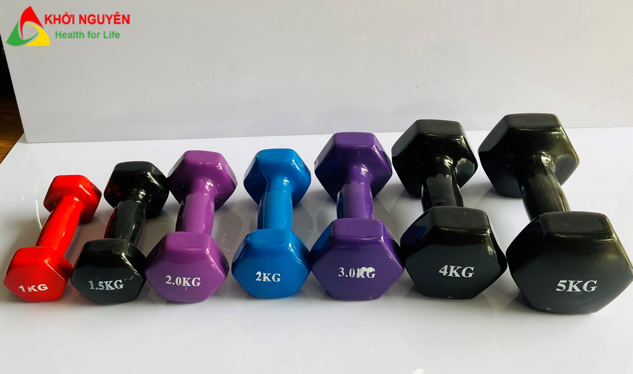 Tạ tay bọc cao su cao cấp loại 1kg, 2kg,3kg, 4kg, 5kg