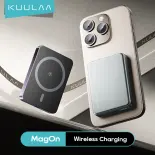 Kuulaa Sạc Dự Phòng 5000mah mini Không Dây Có Nam Châm Tự Động Bật Tắt Cho iphone 15 14 13 12 pro max Sạc Không Dây Từ Tính