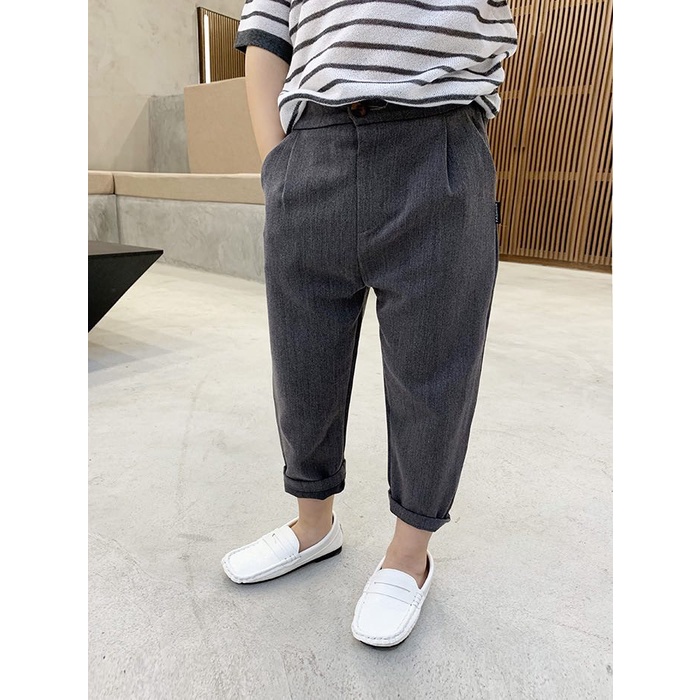 (10-45kg) Quần âu/ quần tây vải baggy lưng chun phong cách hàn quốc cho bé trai/gái