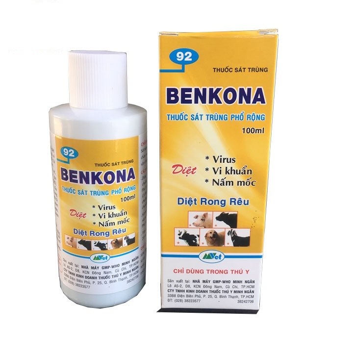CHẾ PHẨM SÁT TRÙNG VÀ KHỬ KHUẨN BENKONA 100ML | Vạn Tín Store