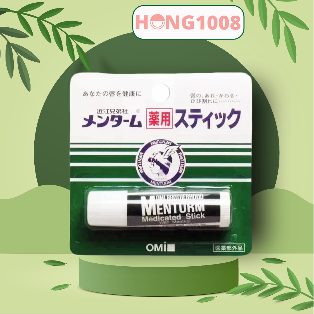 Son Dưỡng Môi Omi Brotherhood Menturm Medicated Stick With Menthol 4g Nhật Bản - Dành Cho Môi Khô Và Nứt Nẻ - Shop Hong1008