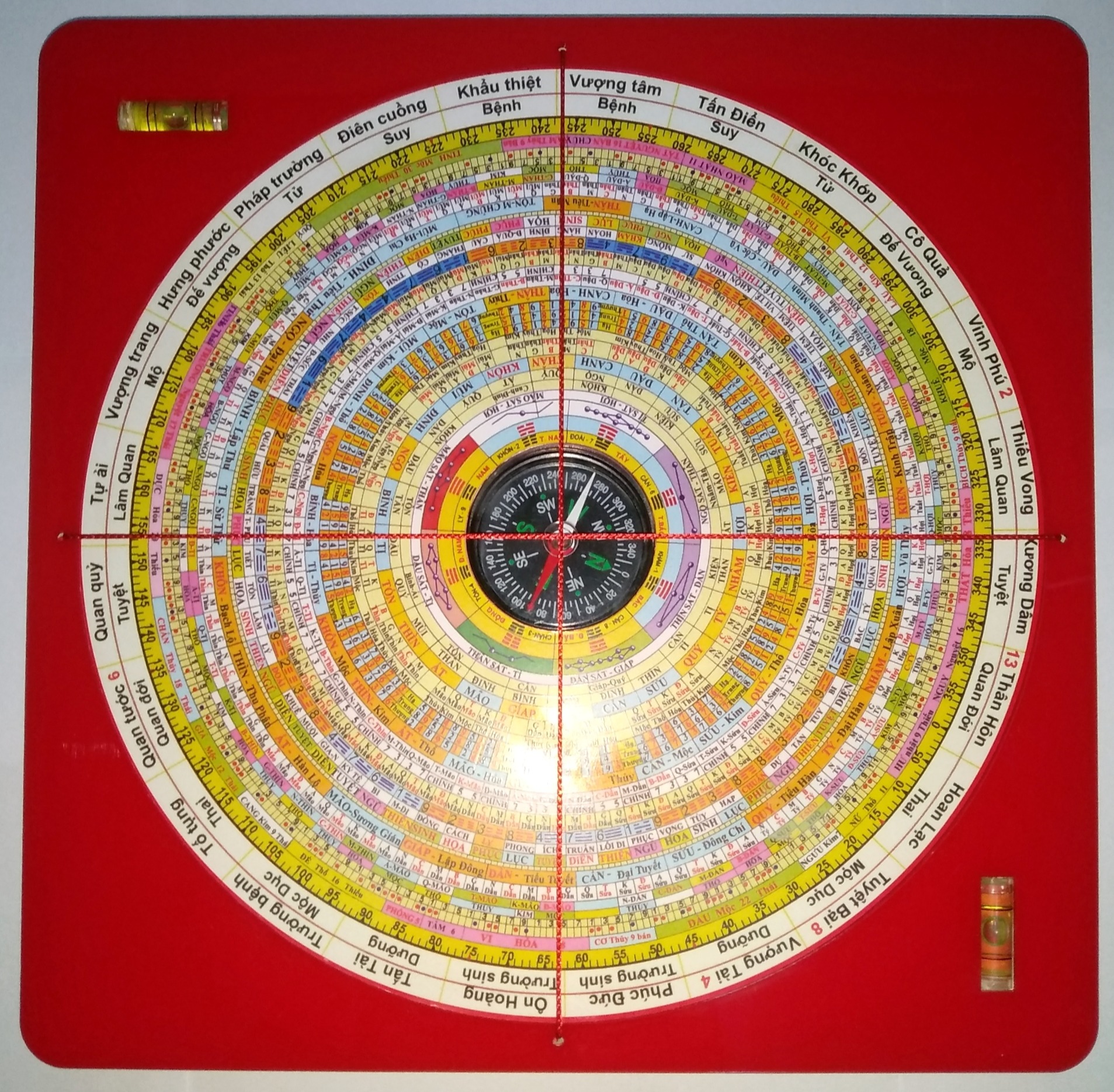 La Bàn La Kinh Phong Thủy 36 Tầng Tiếng Việt(Tặng kèm sách hướng dẫn và Thước lập cực
