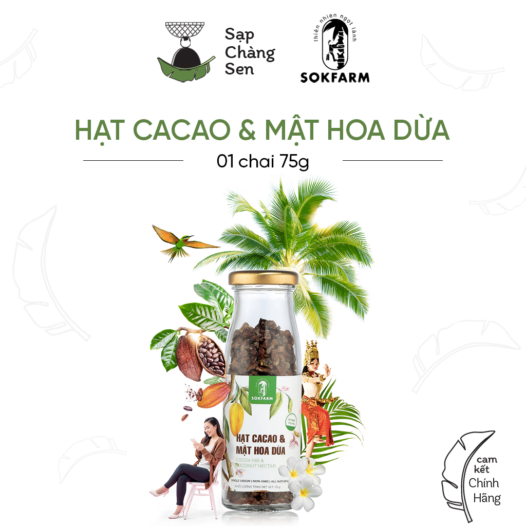 Hạt cacao & mật hoa dừa - 75g