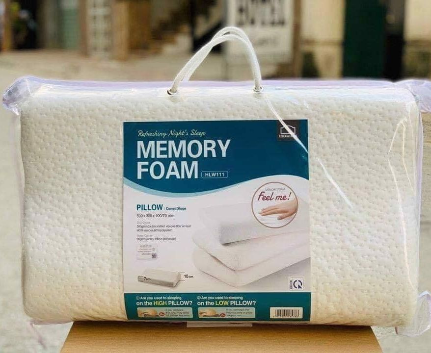Gối cao su non lượn sóng Lock & Lock 50D HLW112 - gối ngủ chống ngáy hình cong cao cấp Memory Foam HLW111