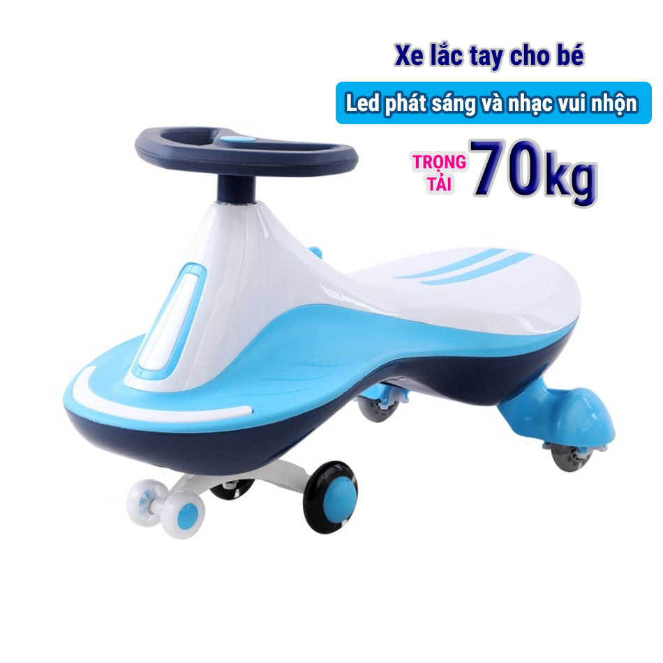 Xe lắc tay vận động cho bé có đèn Led phát sáng và nhạc vui nhộn DLT-8002 (Dành cho bé 1-12 tuổi)