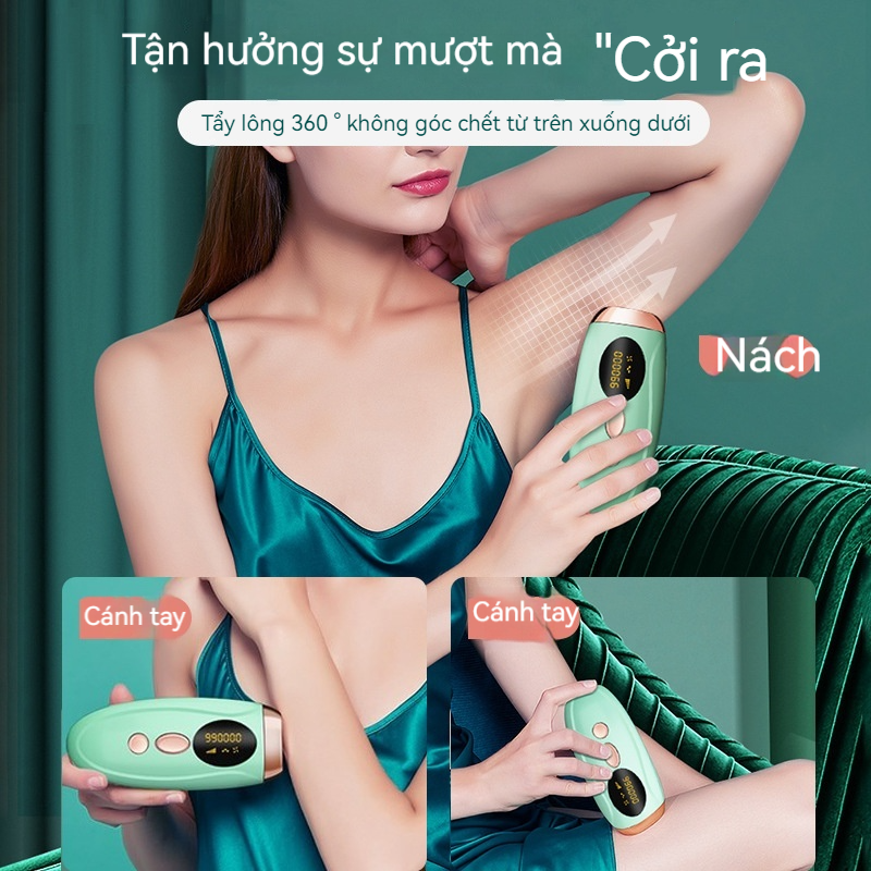 Máy triệt lông Gia Dụng Thế Hê Mới - Máy triệt lông cầm tay IPL hàng chính hãng triệt lông tay lông nách lông vùng kín tại nhà
