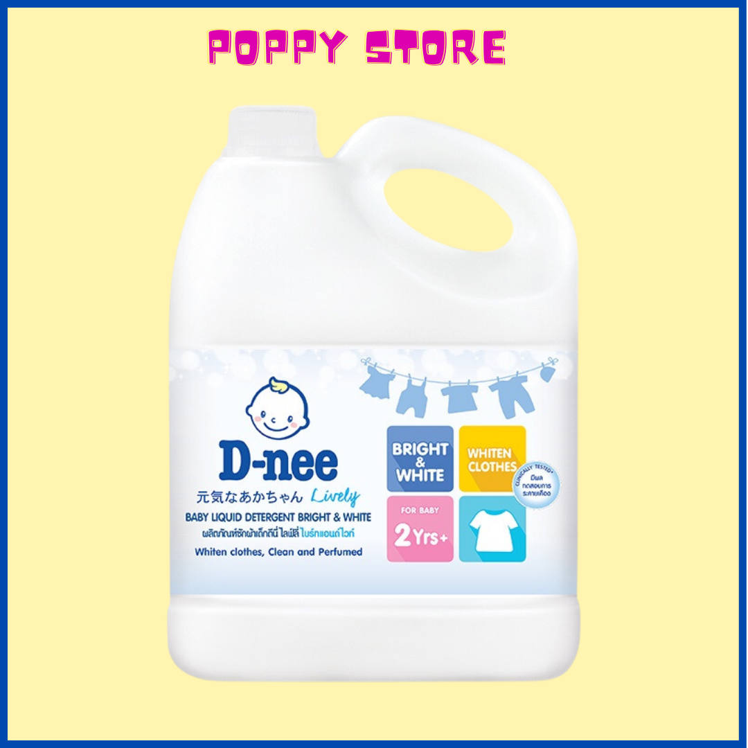 CHÍNH HÃNG ĐẠI THỊNH - NƯỚC GIẶT XẢ DNEE Trắng 3L (2 TRONG 1) NHẬP KHẨU TỪ THÁI LAN