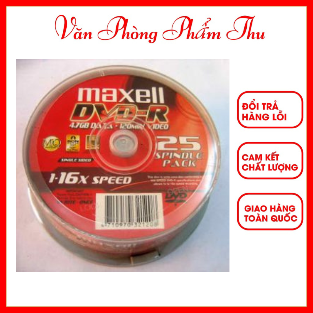 Đĩa dvd-r maxcell 4.7gb chuyên dùng sao chép dữ liệu