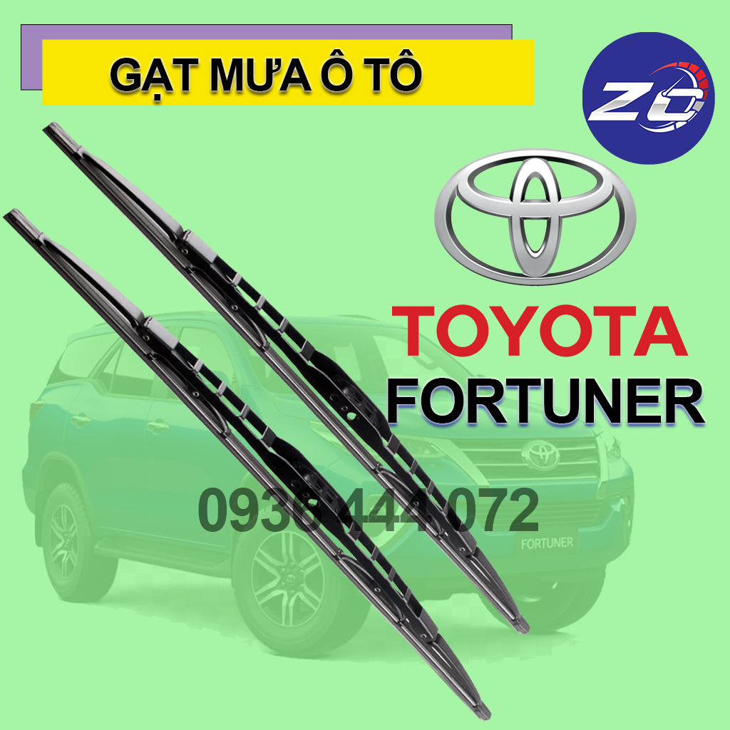 Cặp cần gạt mưa khung xương, chổi gạt mưa xe Toyota Fortuner gạt kính xe oto 4,5,7 chỗ xe tải, thanh gạt nước mưa gạt nước kính ô tô