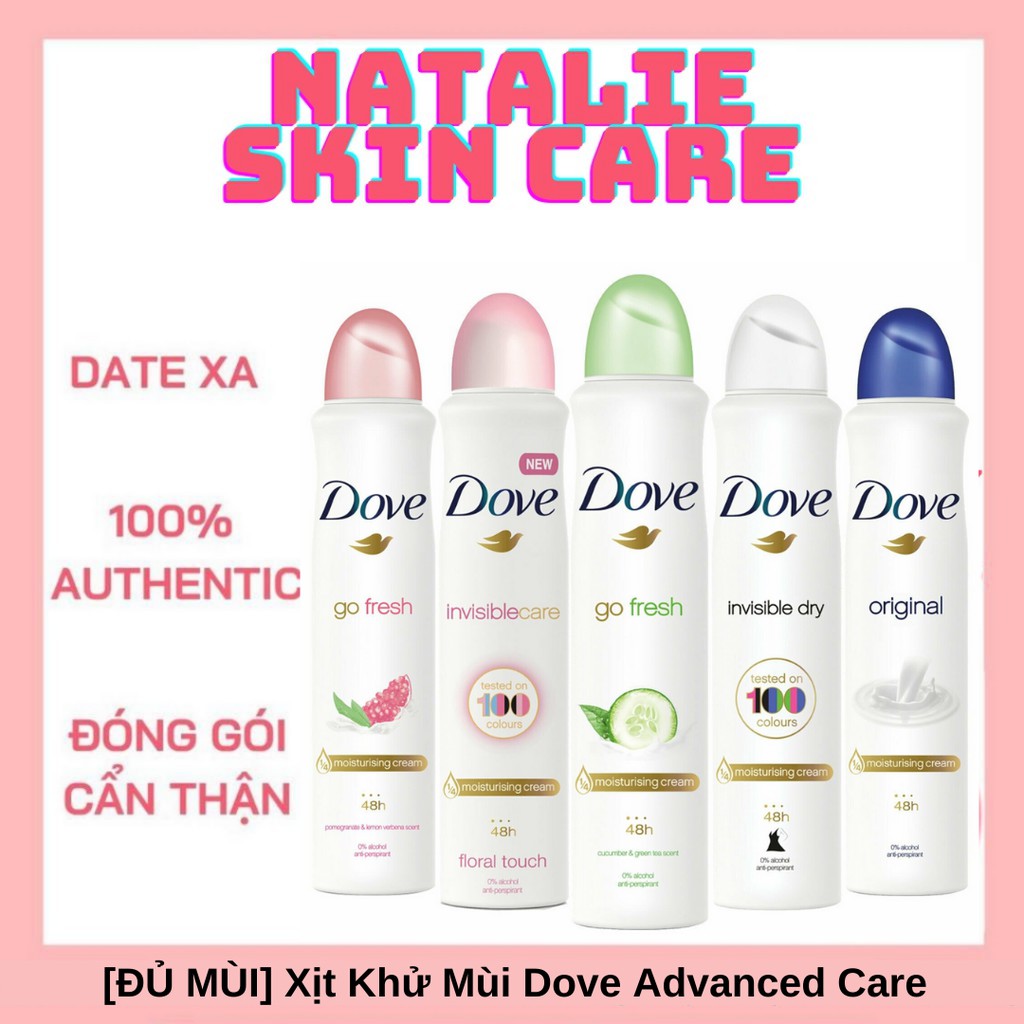 Xịt khử mùi dove antiperspirant deodorant dry spray 107g