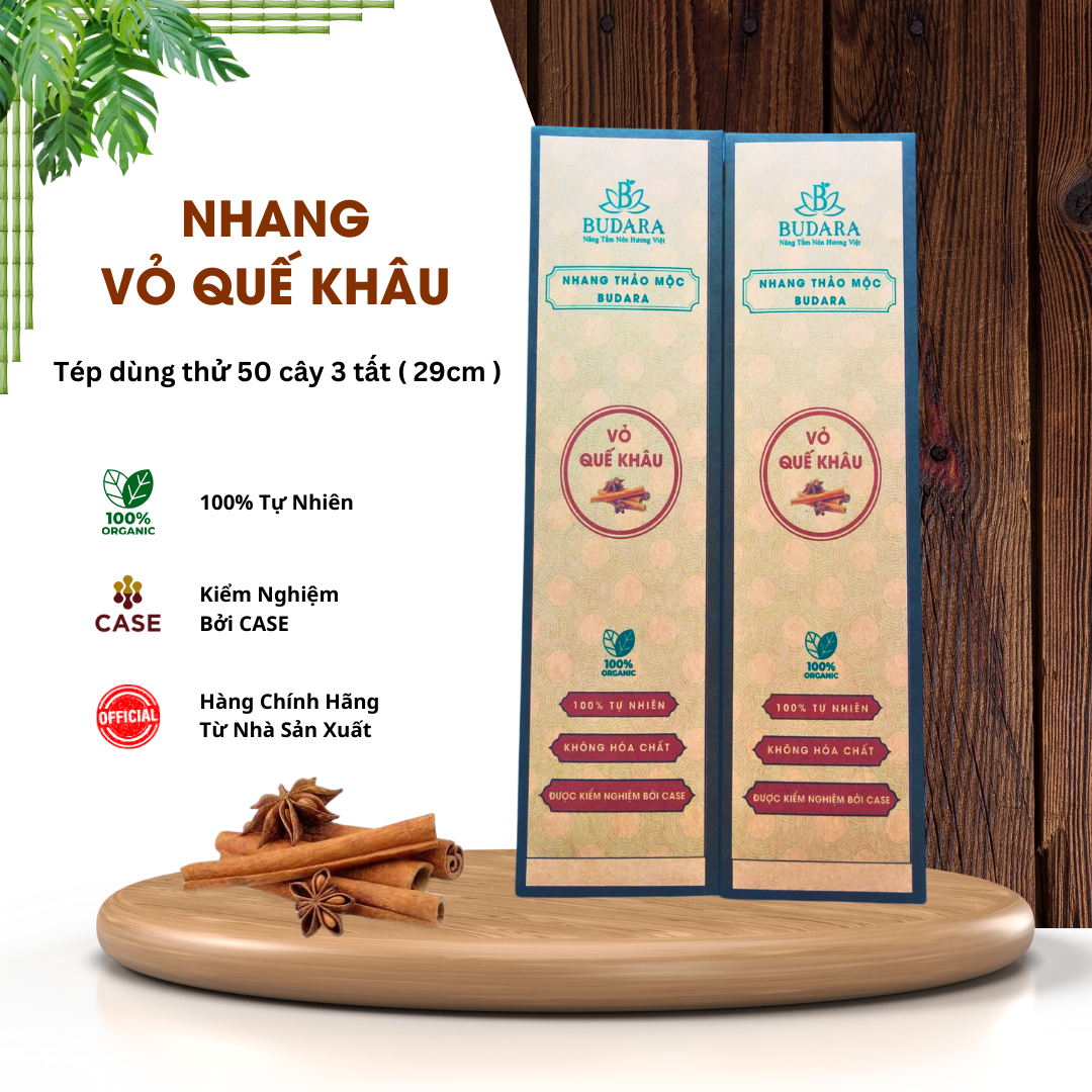 Nhang quế khâu, nhang vỏ quế, nhang quế - nhang thảo mộc budara