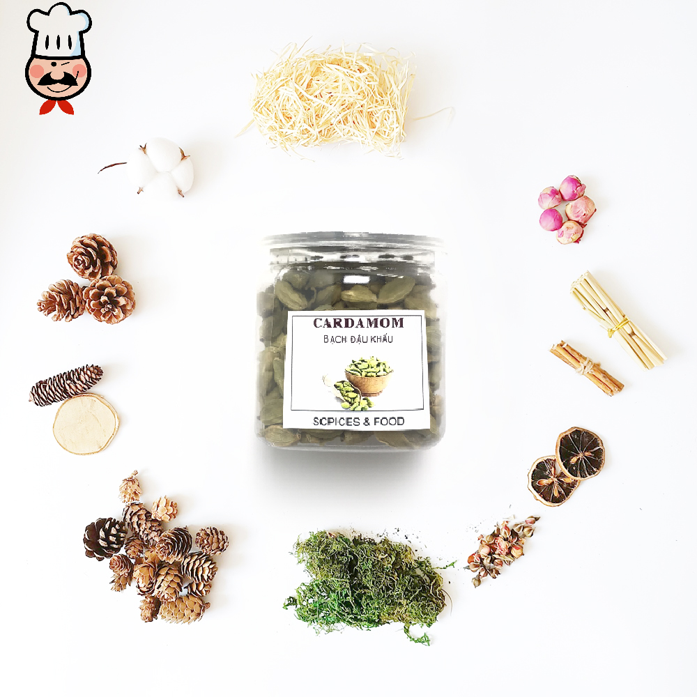 [Hũ 120ml Cardamom- Bạch đậu khấu hạt bưởi xanh Ấn Độ