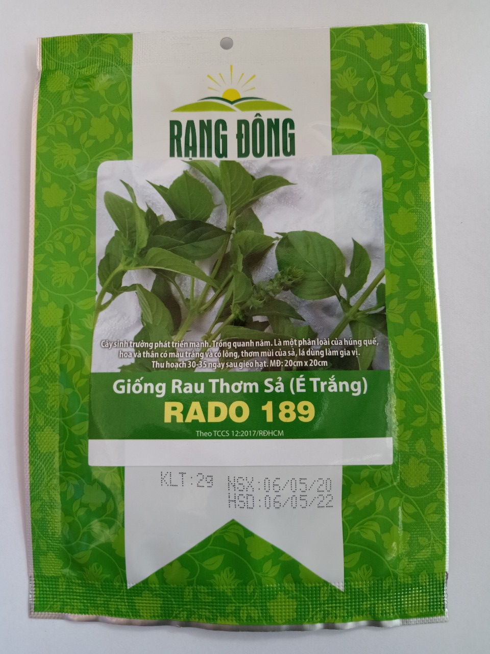 Hạt giống rau thơm sả é trắng Rạng Đông