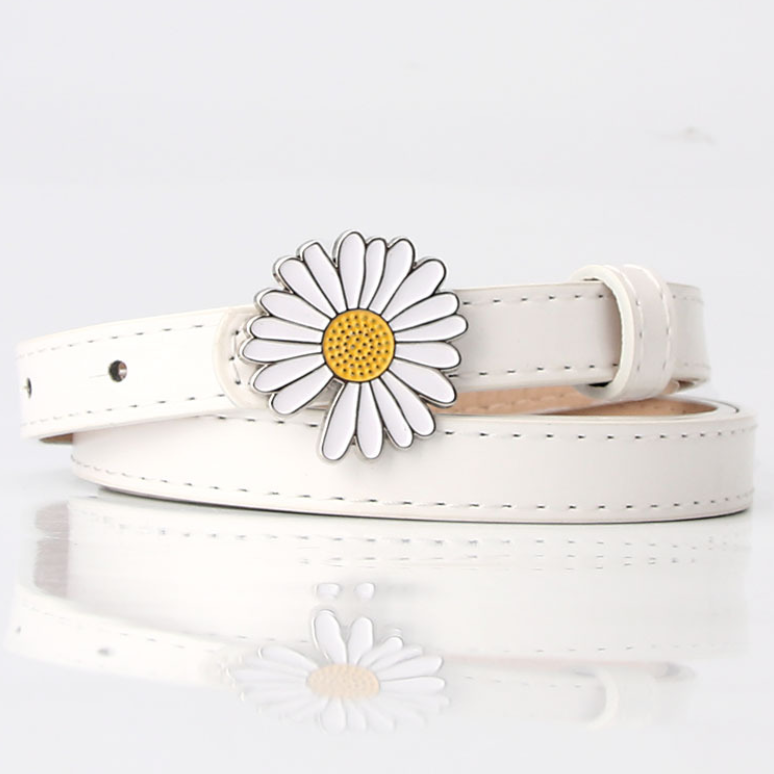 Thắt Lưng Nữ Khóa Hình Hoa Cúc TL007 Shop Hoa Lan Chất Liệu Da PU Khóa Kim Loại Dễ Thương Dây Lưng Nữ Dây Nịt Nữ Dành Cho Đầm Jeans Quần Âu Và Short