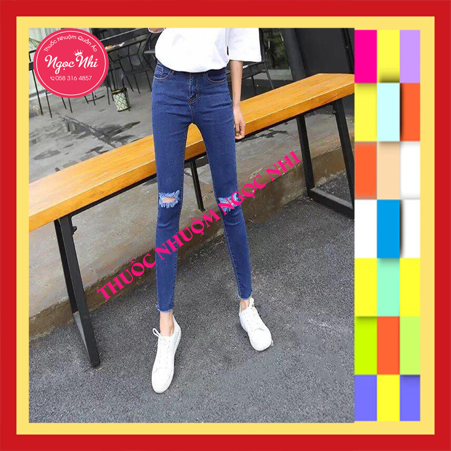 Thuốc Nhuộm Quần Áo Màu Xanh Quần Jean