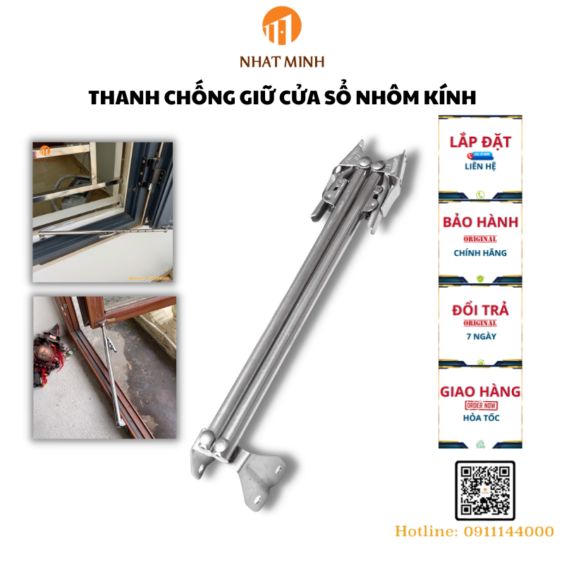 Chống giữ cửa sổ thông minh dành cho cửa nhôm kính chất liệu Inox