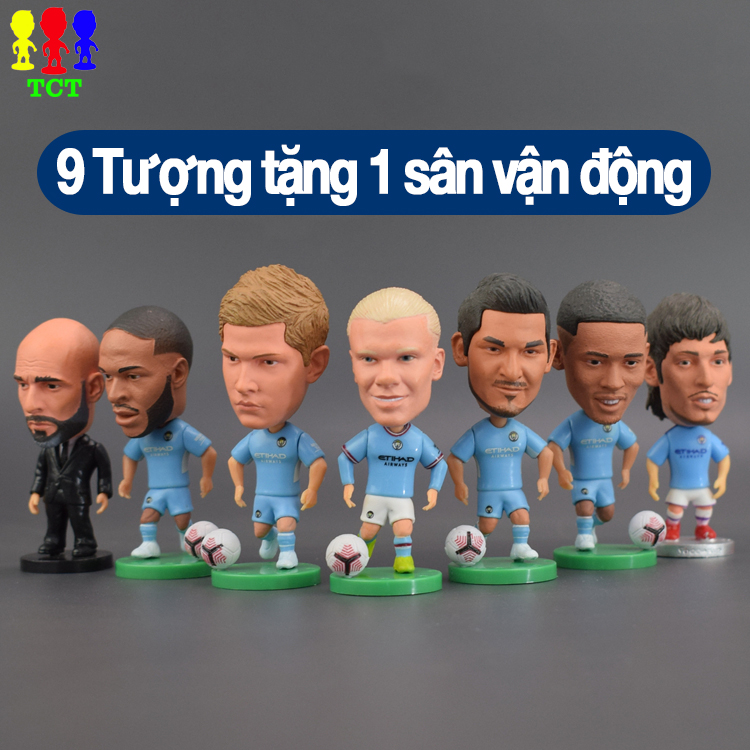 Tượng cầu thủ đội hình Mancity Haaland Bruyne Aguero Sterling