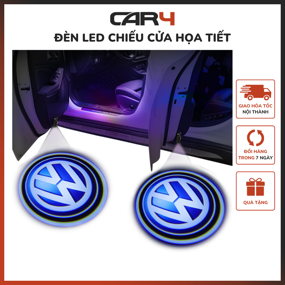 Đèn led chiếu logo gắn cửa xe ô tô car4 -