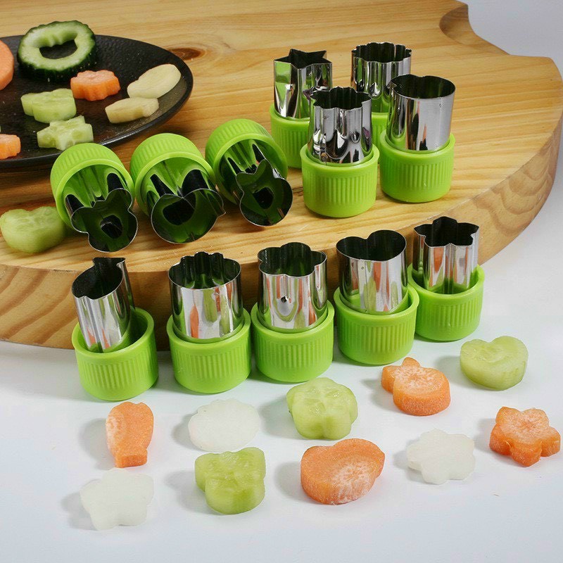 Bộ 8 khuôn nhấn bánh, rau củ hình bông