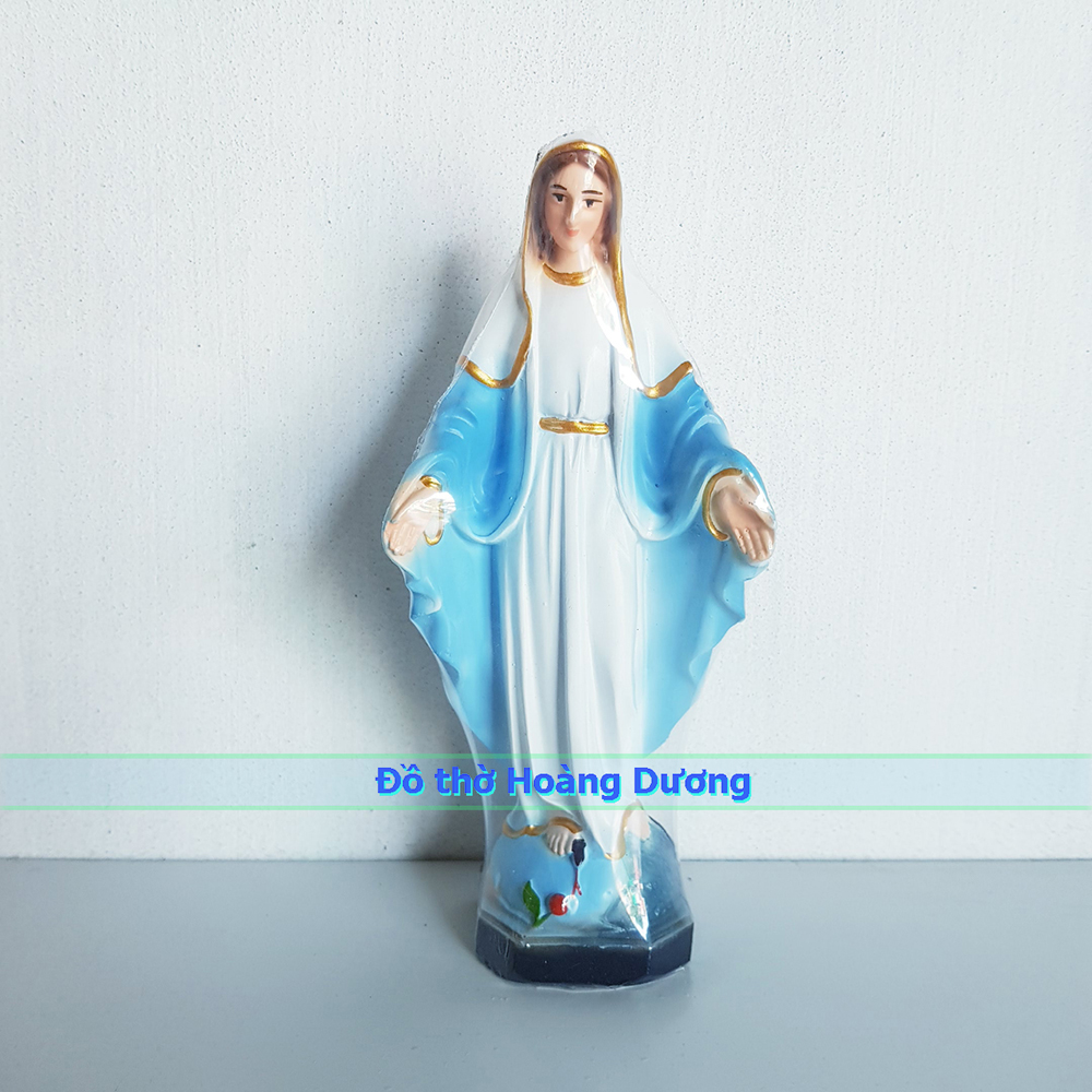 Tượng đức mẹ ban ơn cao 15cm - tượng mini để bàn, ôtô - quà tặng công giáo