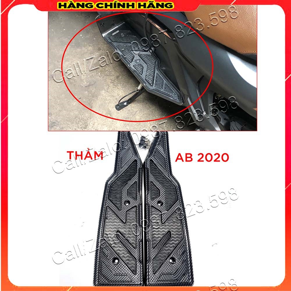 Thảm để chân airblade 2017 - 2022 carbon, thảm lót chân ab 2017, 2018, 2019, 2022; miếng lót chân xe ab