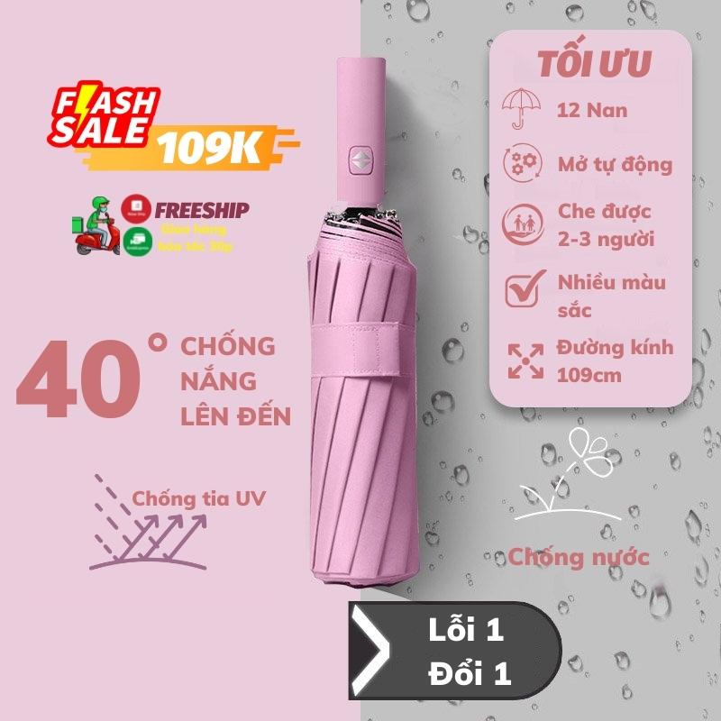 Dù ô đi mưa vải dù dày dặn 12 nan công nghệ nhật bản dù đi mưa bách hóa toki