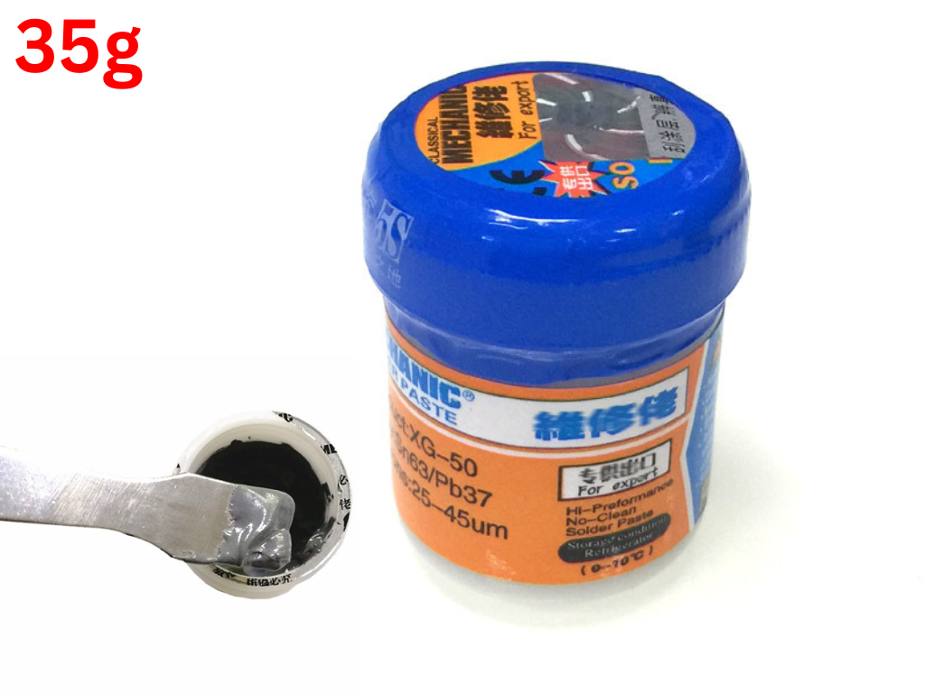 Thiếc bột hàn chì bột mechanic solder paste xg-50 hộp 35g phụ liệu sữa điện tử