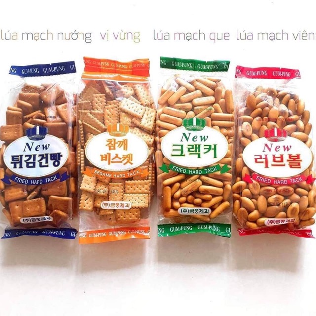 Bánh quy lúa mạch New Cracker Geum Pung 4 vị Hàn Quốc 250g
