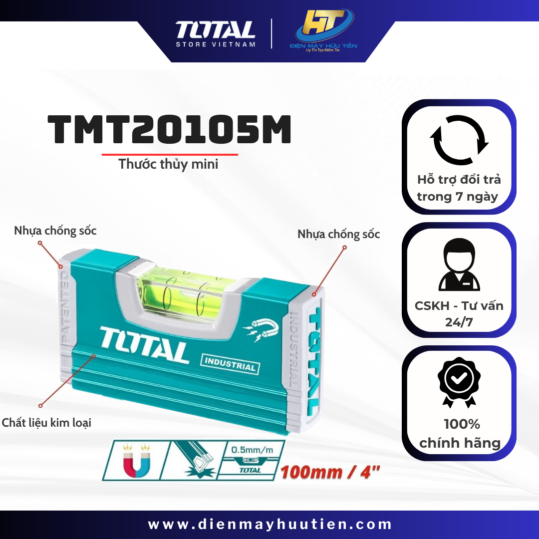 Thước thủy mini total tmt20105m