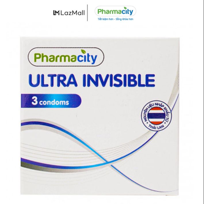 Bao cao su siêu mỏng Pharmacity Ultra Invisible