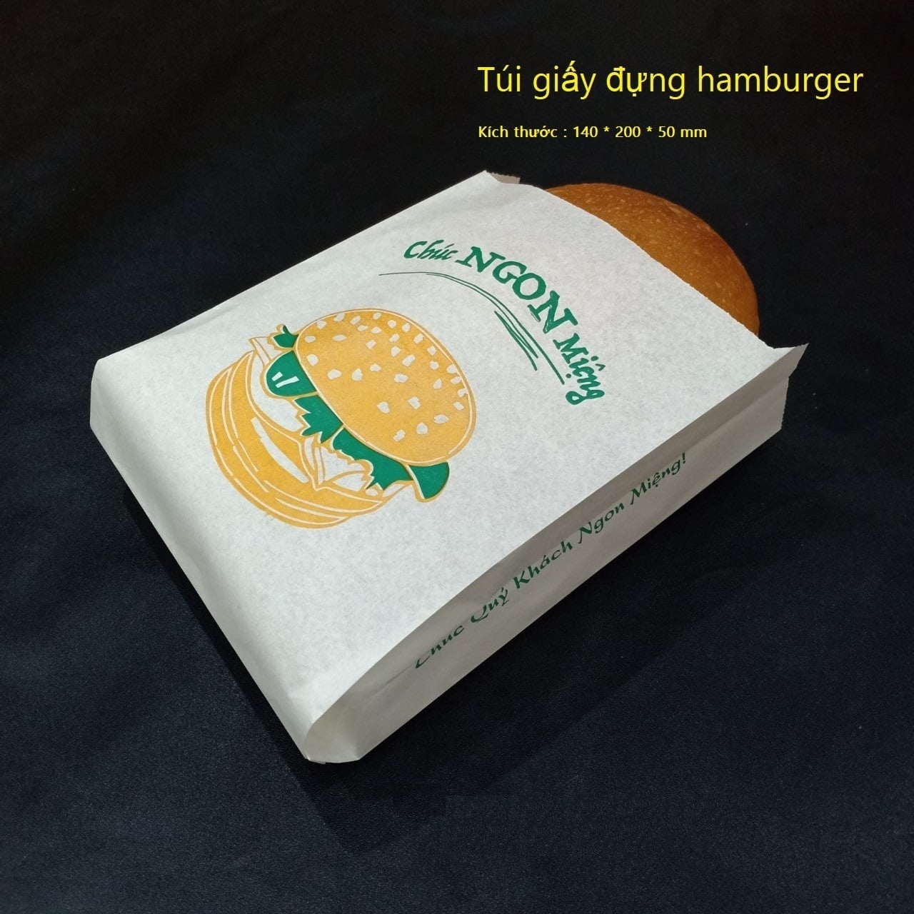 [HCM]100 túi giấy đựng Hamburger