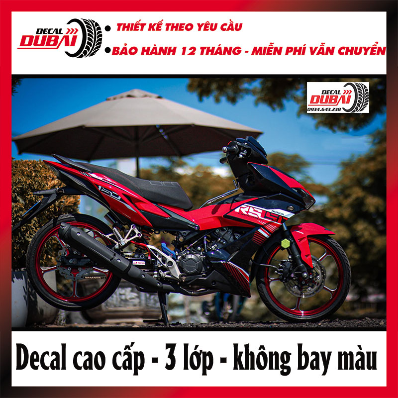Tem trùm xe winner x rs150r đỏ đen cực ngầu
