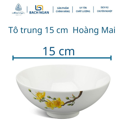 Tô trung Minh Long 15 cm Daisy Hoàng Mai