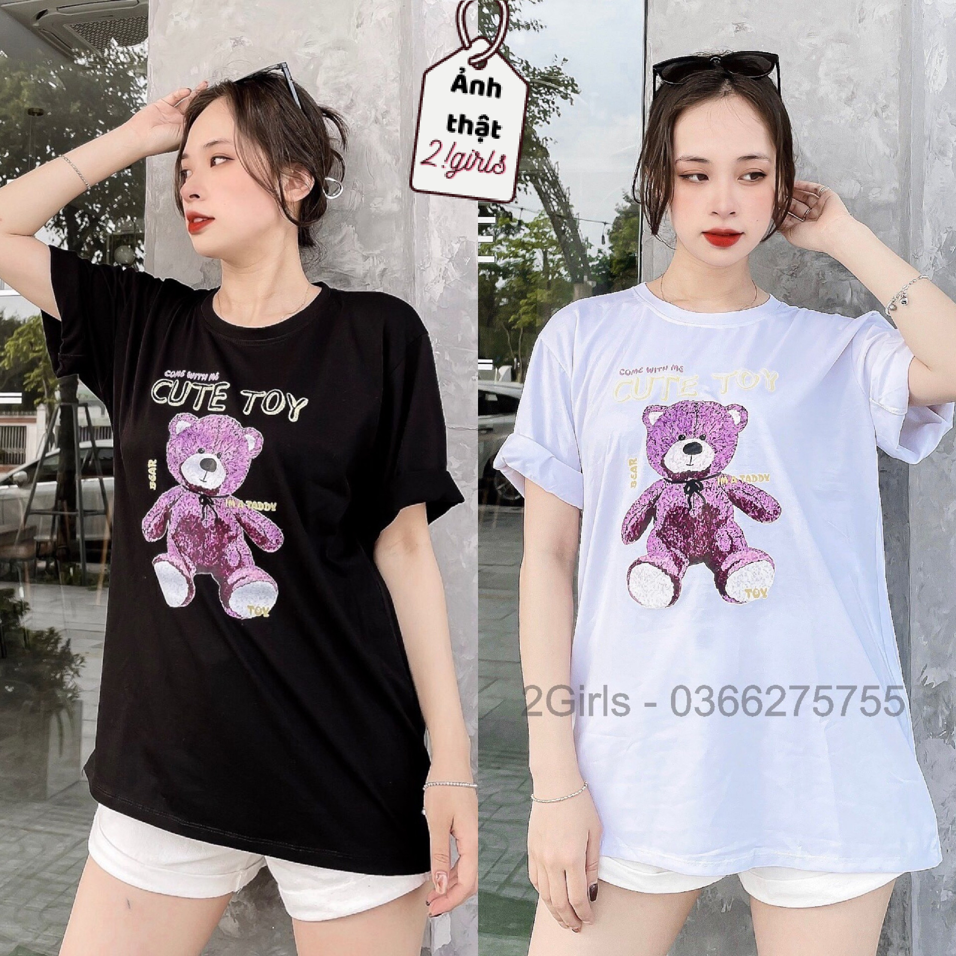 Áo thun in hình gấu con ngộ nghĩnh - A09